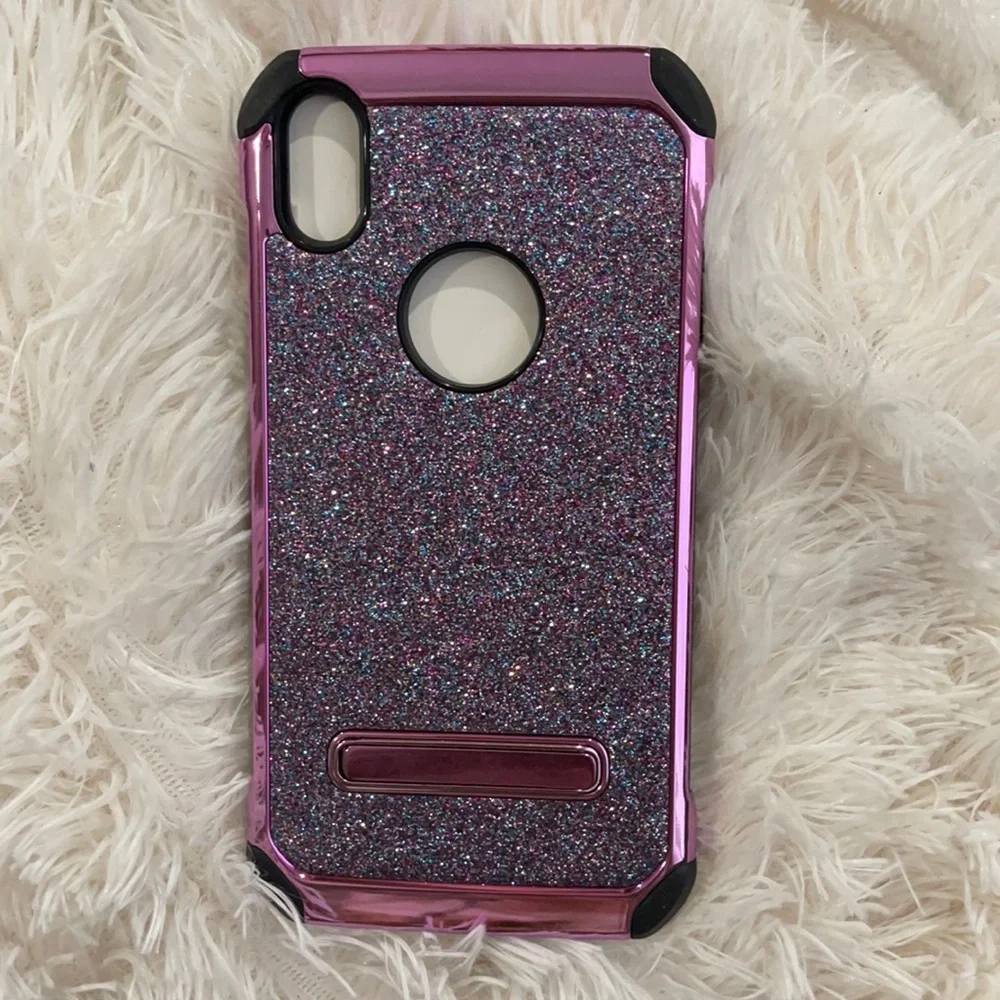 New purple sparkle iPhone XS Max phone case